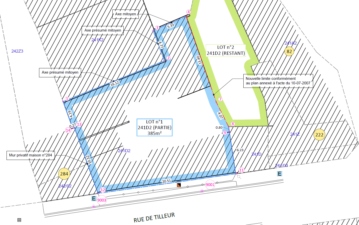 plan de mesurage